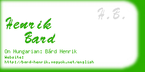 henrik bard business card