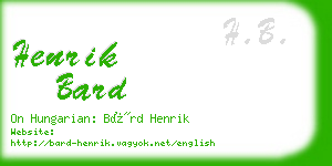 henrik bard business card